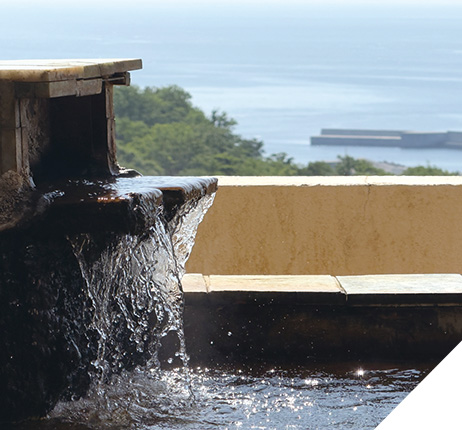 温泉でリラックス