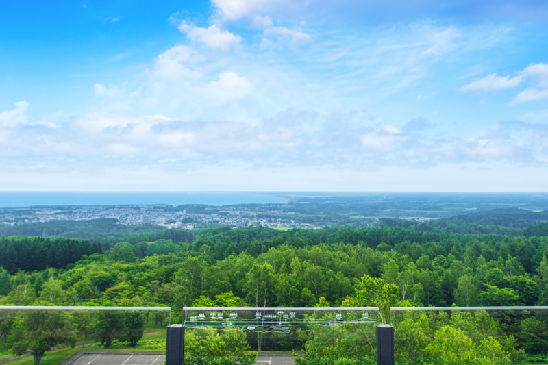 オホーツク流氷館の屋上
