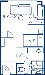 洋室ダブルベッド